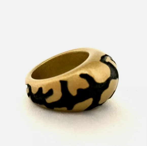 LOUIS VUITTON LEO MONOGRAM WOOD BERG RING A1161 - Picture 6 of 13